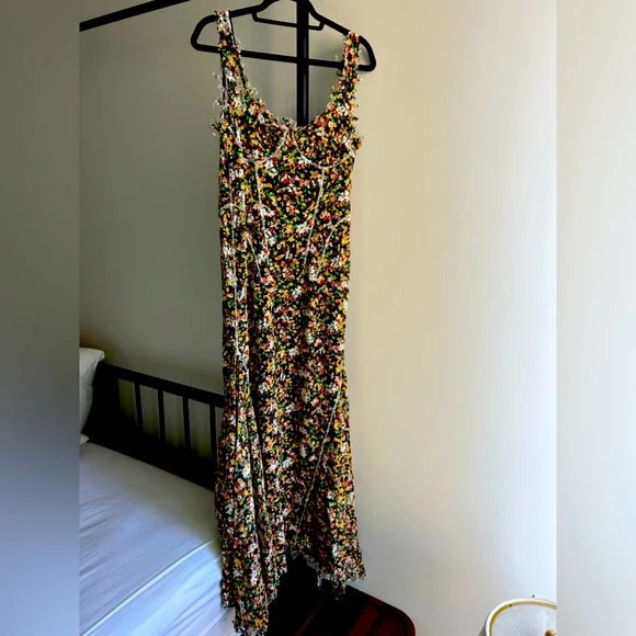Marni floral cross stitch Maxi Gown Dress - Picture 7 of 11